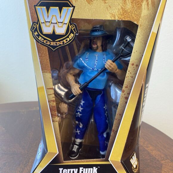 WWE Legends Elite Collection Series 27 Terry Funk Blue Shirt SEALED - Picture 7 of 7